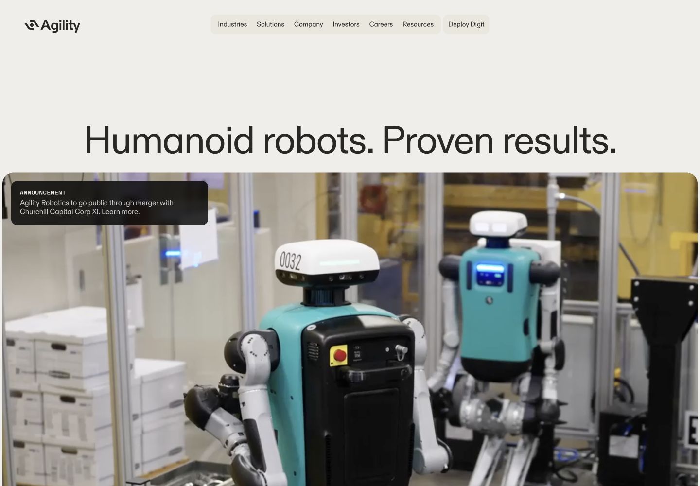 Agility Robotics: public reference page