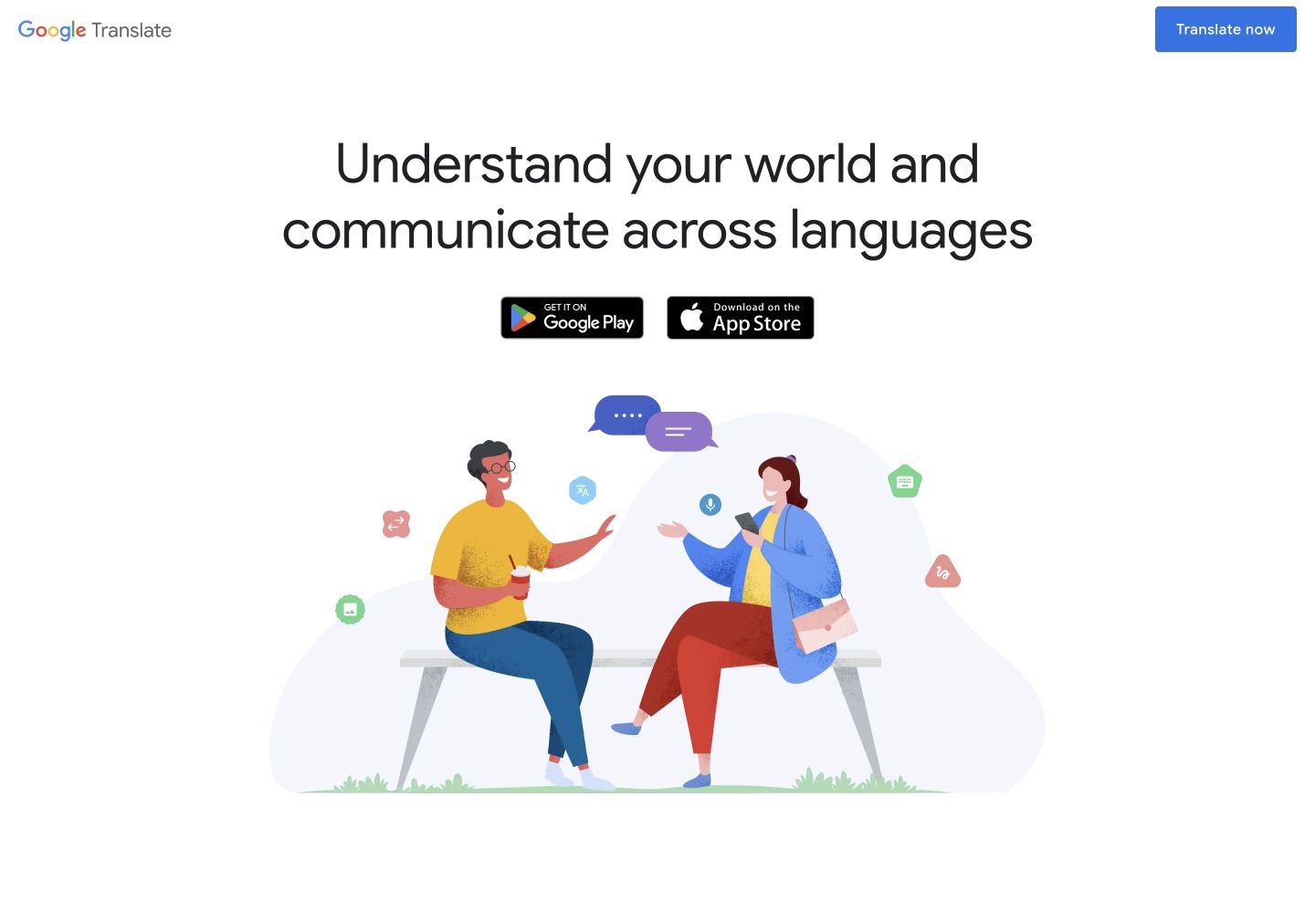 Google Translate overview: public reference page