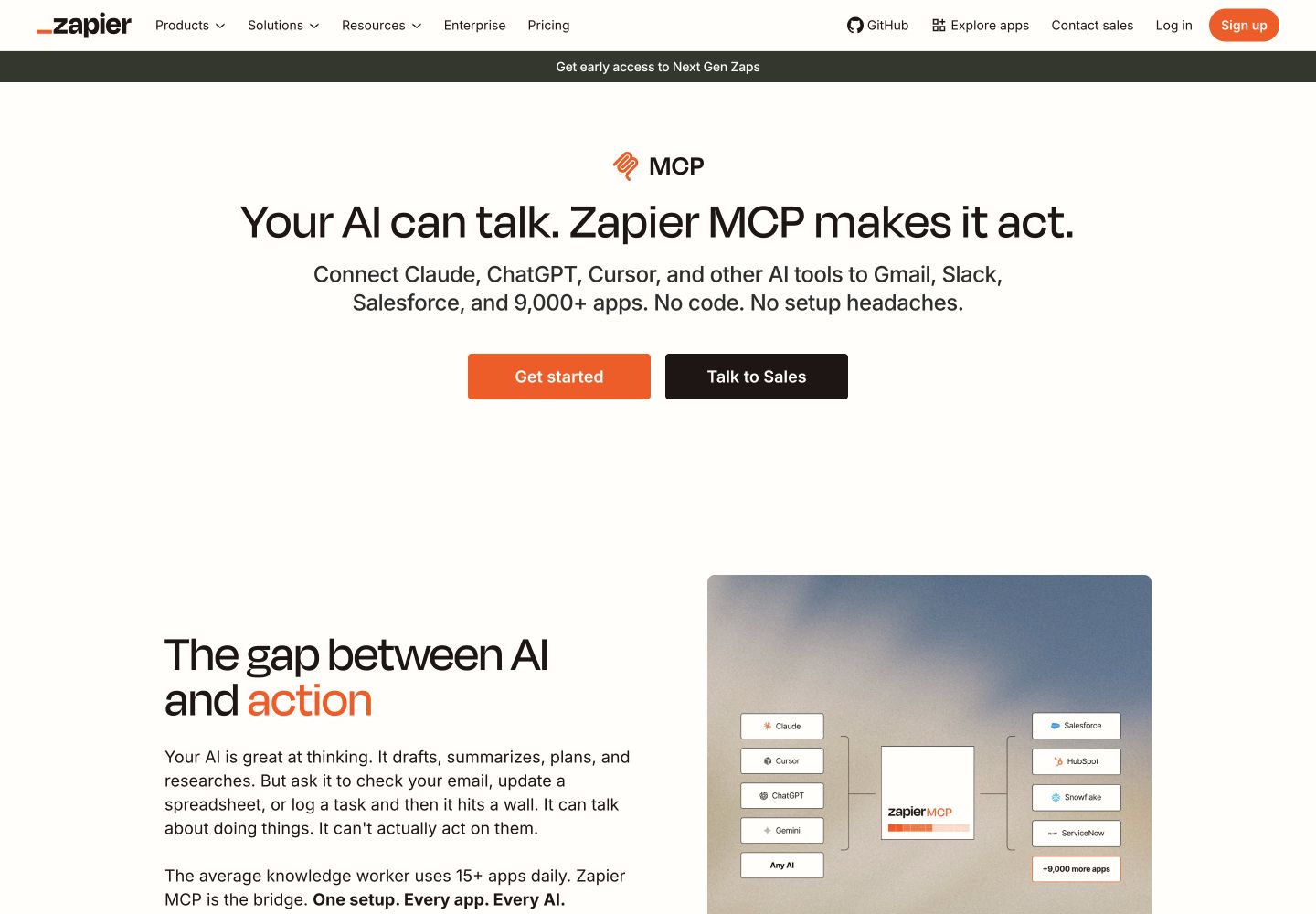 Zapier MCP: public reference page