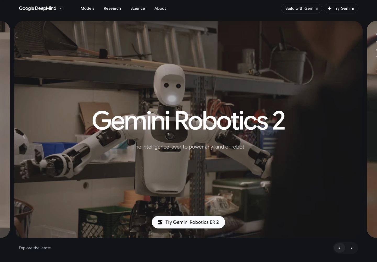 Gemini Robotics family: public reference page