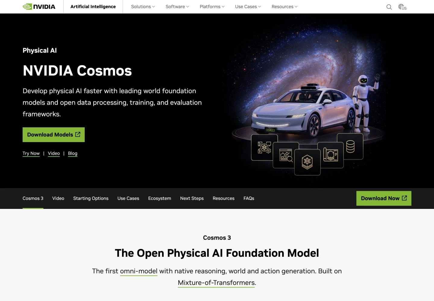 NVIDIA Cosmos: public reference page
