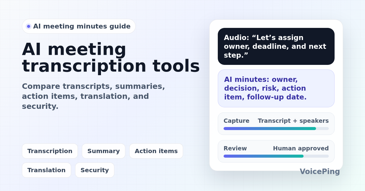 Best Automatic Meeting Transcription Tools in 2026: AI Notes, Summaries, and Action Items