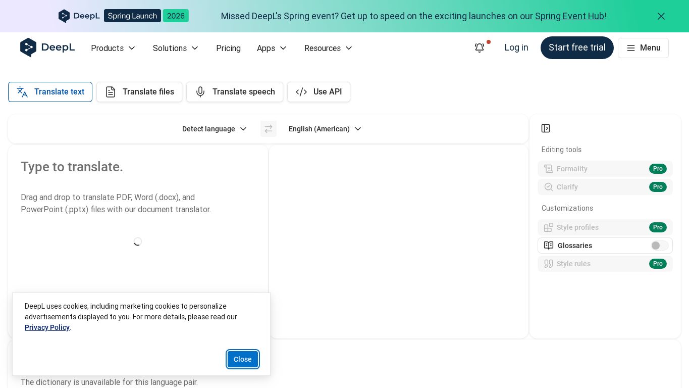 DeepL Translator official interface
