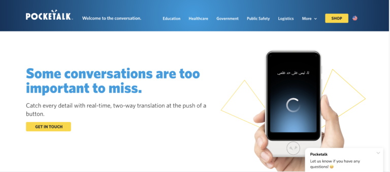 Pocketalk translator device