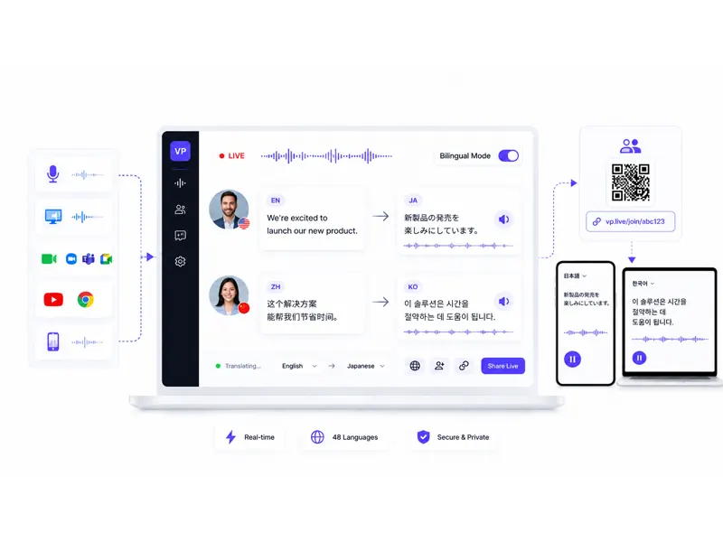 VoicePing Meeting Bot for multilingual online meetings